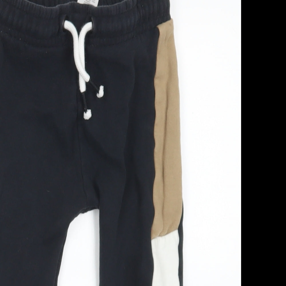 NEXT Boys Black  Cotton Jogger Trousers Size 2-3 Years  Regular