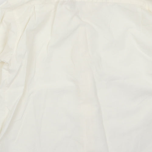 Jean Yves Boys Ivory  Polyester Basic Button-Up One Size Collared Button - Collar Size 12.5