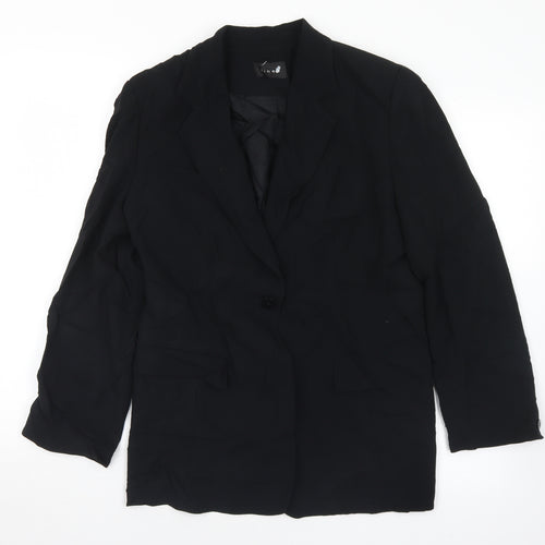 Linea Womens Black  Triacetate Jacket Suit Size 14