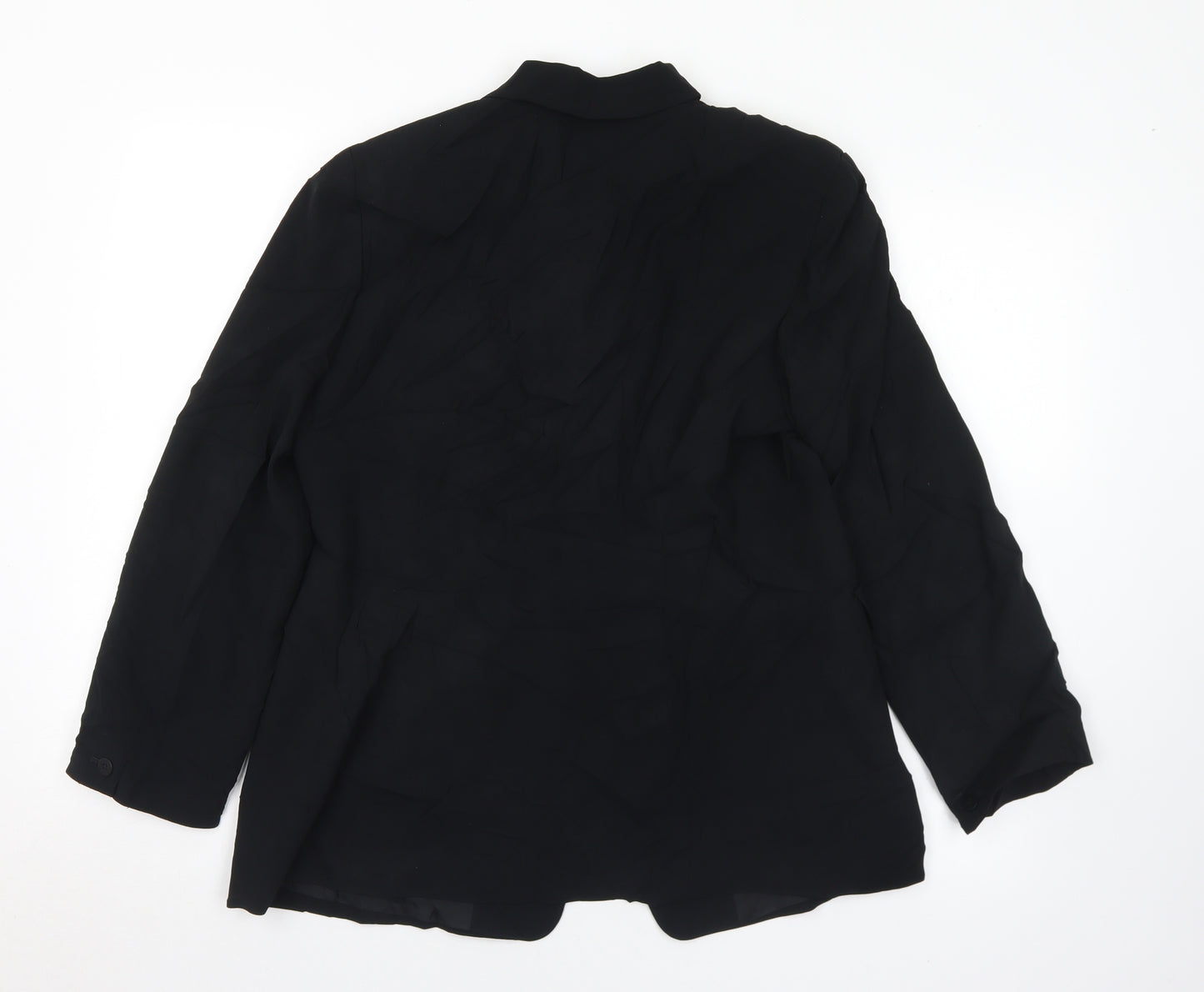 Linea Womens Black  Triacetate Jacket Suit Size 14