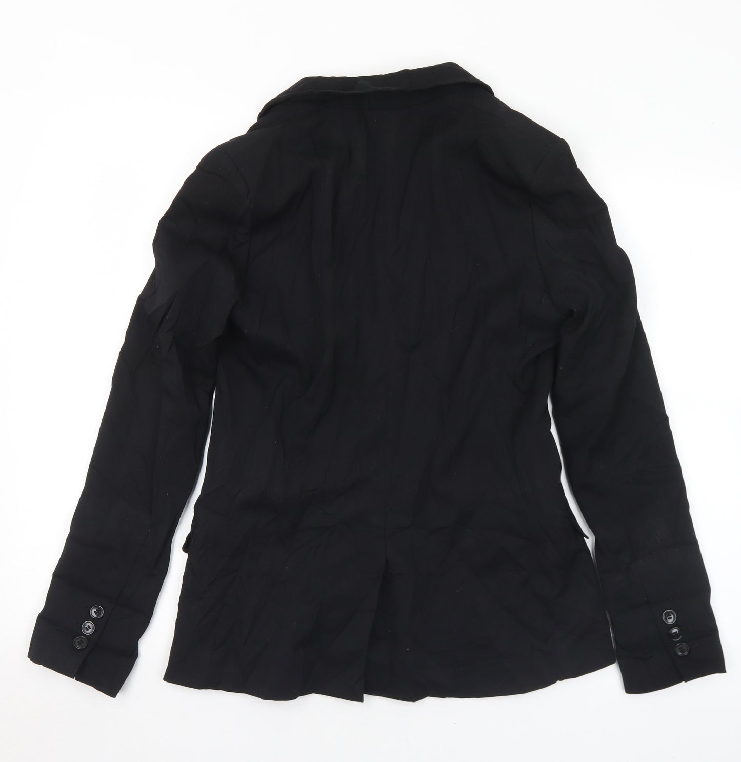 H&M Womens Black  Polyester Jacket Suit Jacket Size 10
