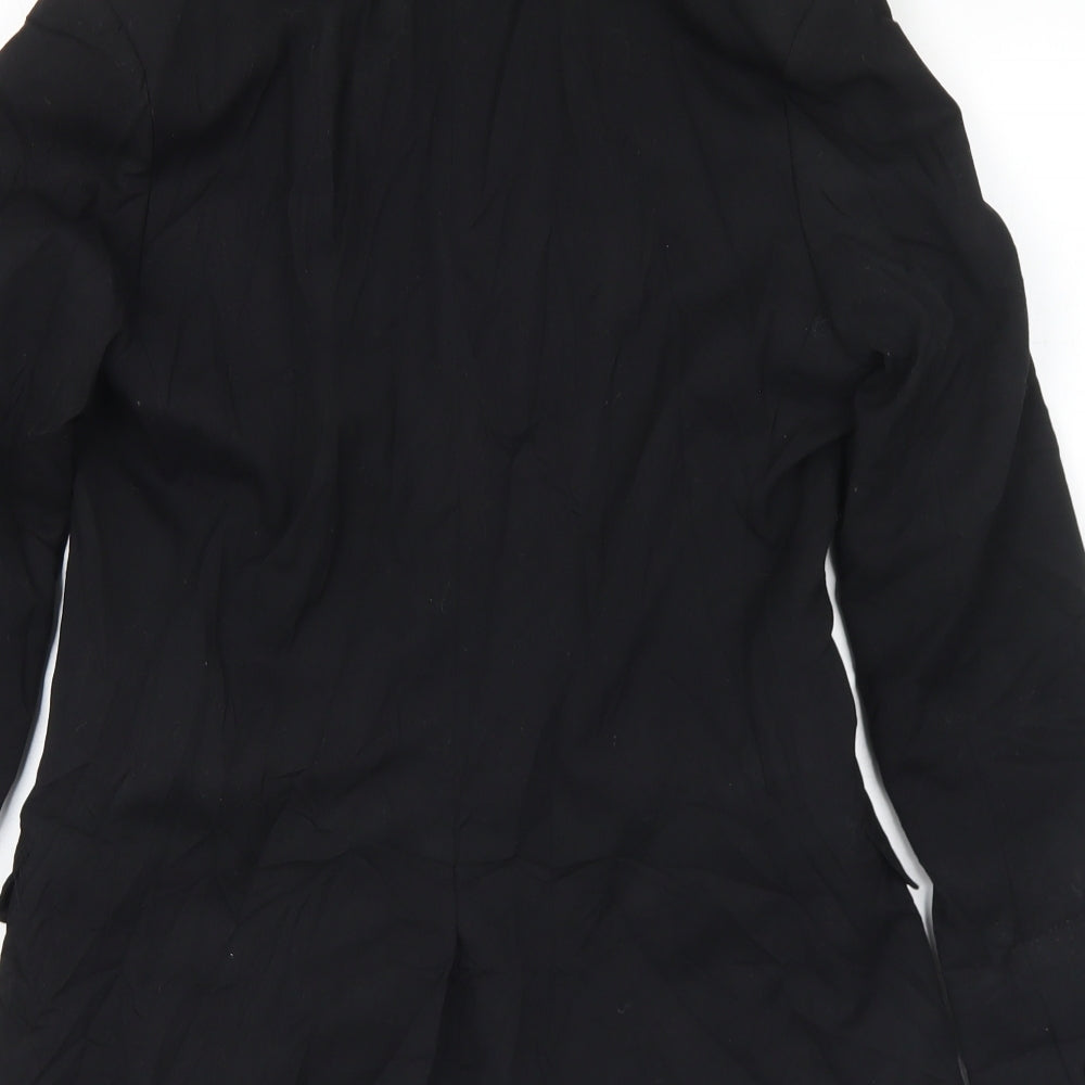 H&M Womens Black  Polyester Jacket Suit Jacket Size 10