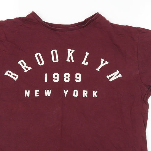 Primark Mens Purple  Cotton  T-Shirt Size S Crew Neck  - NYC