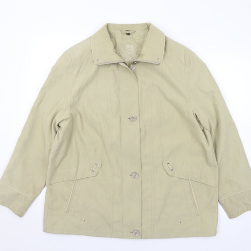 LEBEK Womens Green   Rain Coat Coat Size 16  Zip