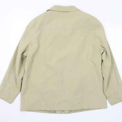 LEBEK Womens Green   Rain Coat Coat Size 16  Zip