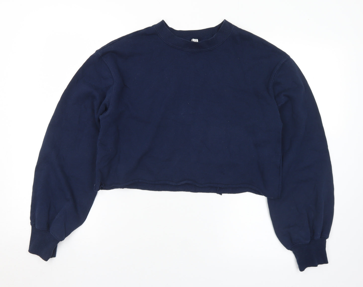 Divided Womens Blue  Cotton Pullover Sweatshirt Size M   - Cropped