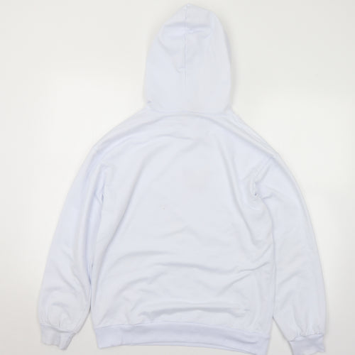 SheIn Womens White  Cotton Pullover Hoodie Size S   - Butterfly