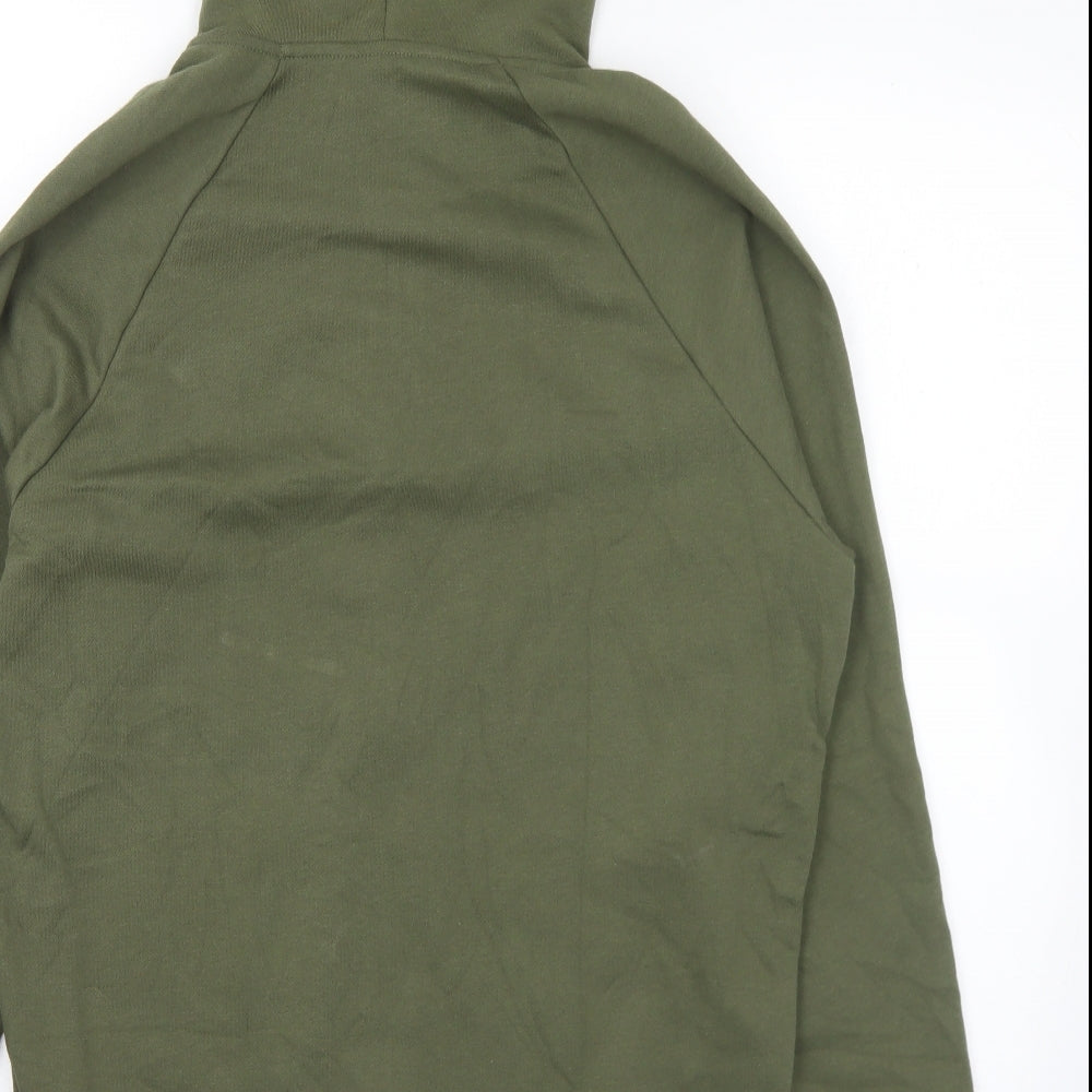 Under Amour Mens Green  Cotton Full Zip Hoodie Size S   - Logo