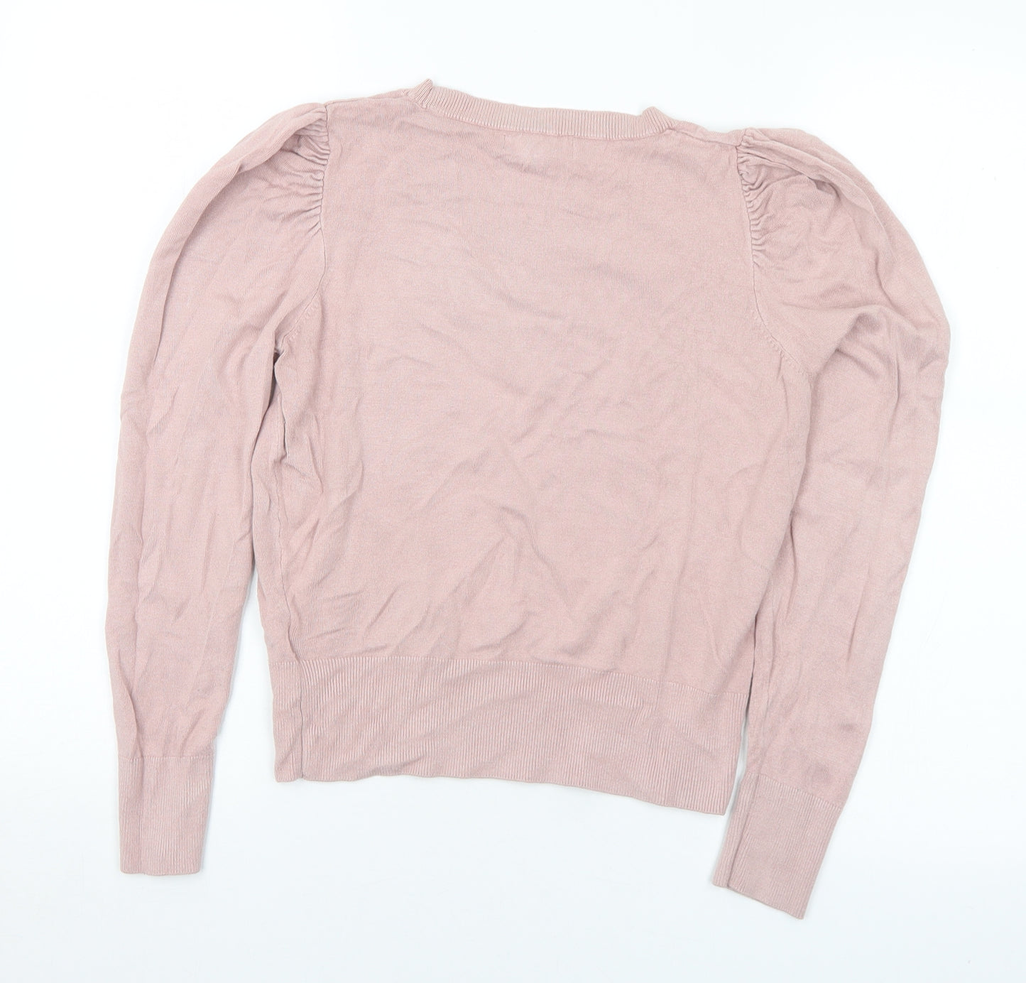 New Look Womens Pink Round Neck  Viscose Pullover Jumper Size 12
