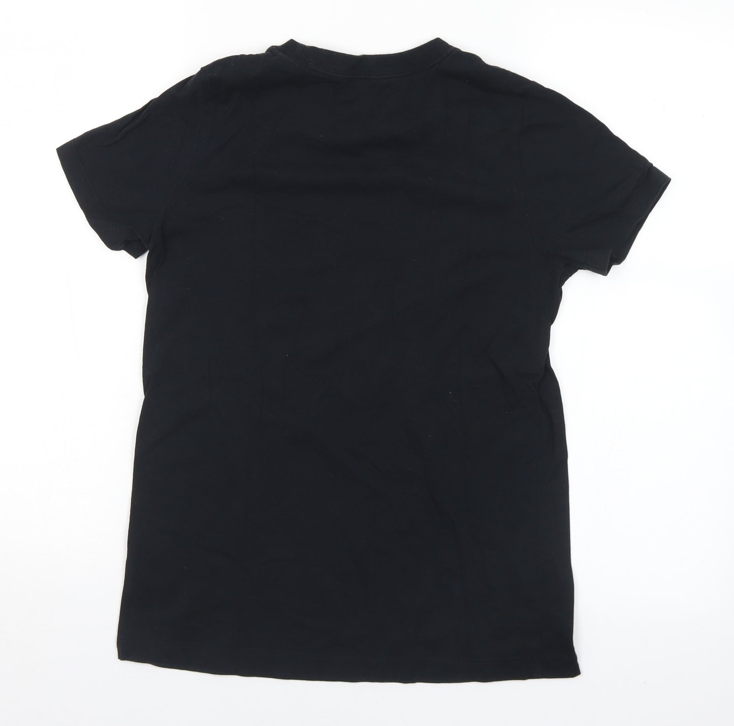 Converse Womens Black  Cotton Basic T-Shirt Size S Crew Neck - Converse All Star