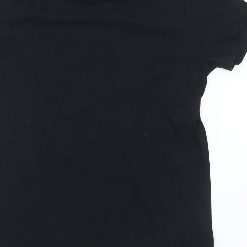 Converse Womens Black  Cotton Basic T-Shirt Size S Crew Neck - Converse All Star