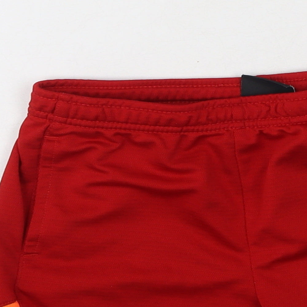 Nike Boys Red  Polyester Sweat Shorts Size 7 Years  Regular