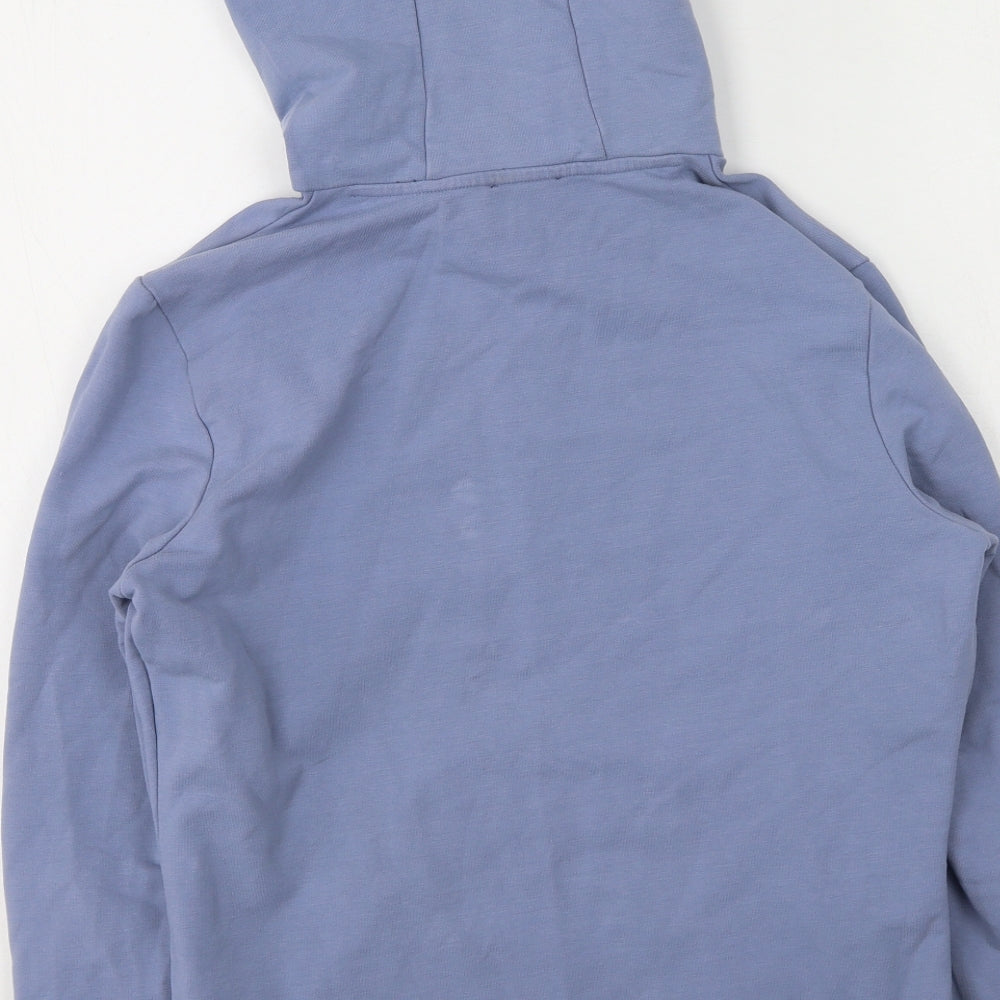 Emporio Armani Ea7 Womens Blue  Polyester Pullover Hoodie Size M