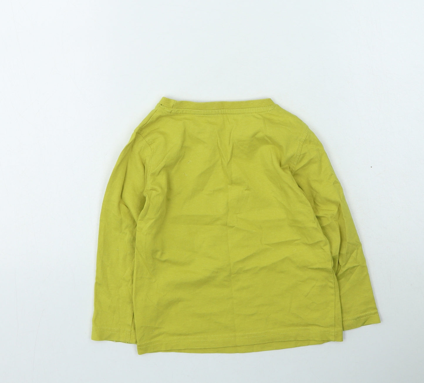 Mothercare Boys Yellow  Cotton Basic Casual Size 2-3 Years Round Neck  - fox