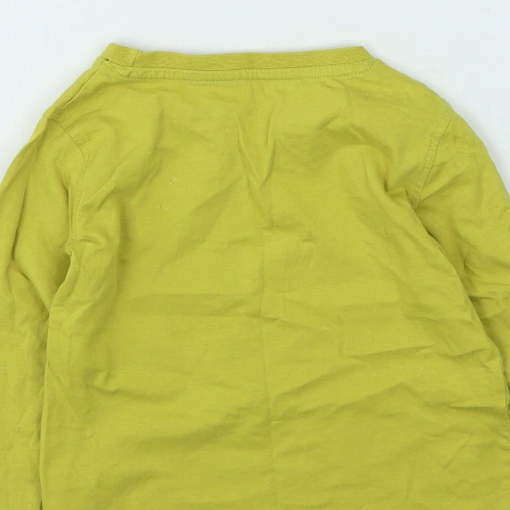 Mothercare Boys Yellow  Cotton Basic Casual Size 2-3 Years Round Neck  - fox
