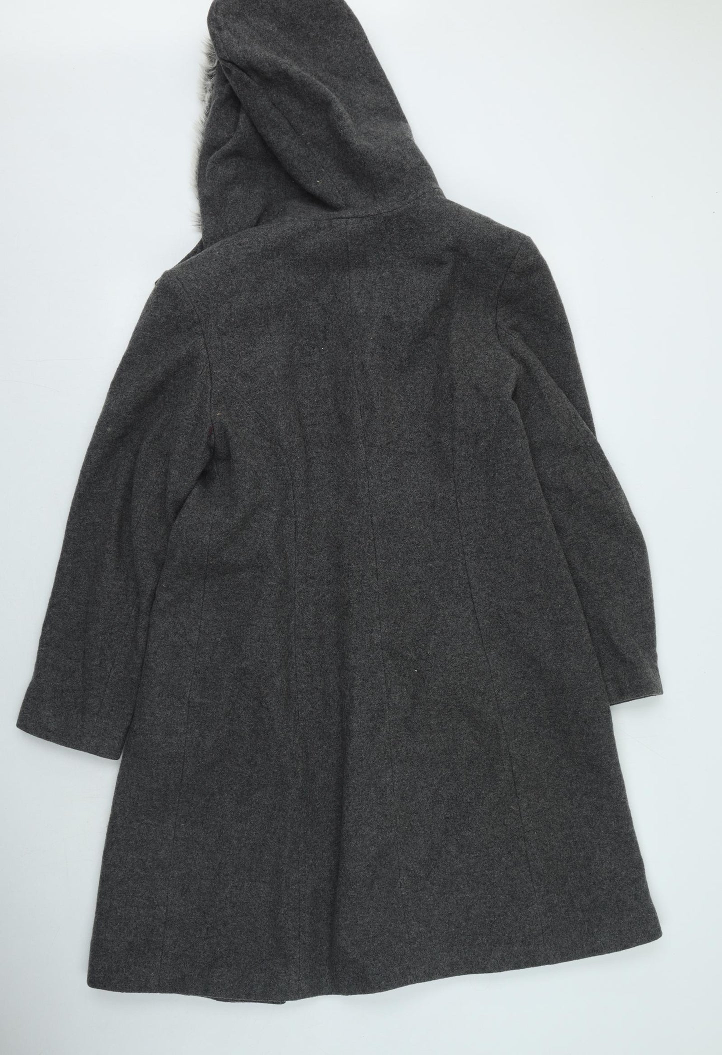 River Island  Womens Grey   Trench Coat Coatigan Size 10