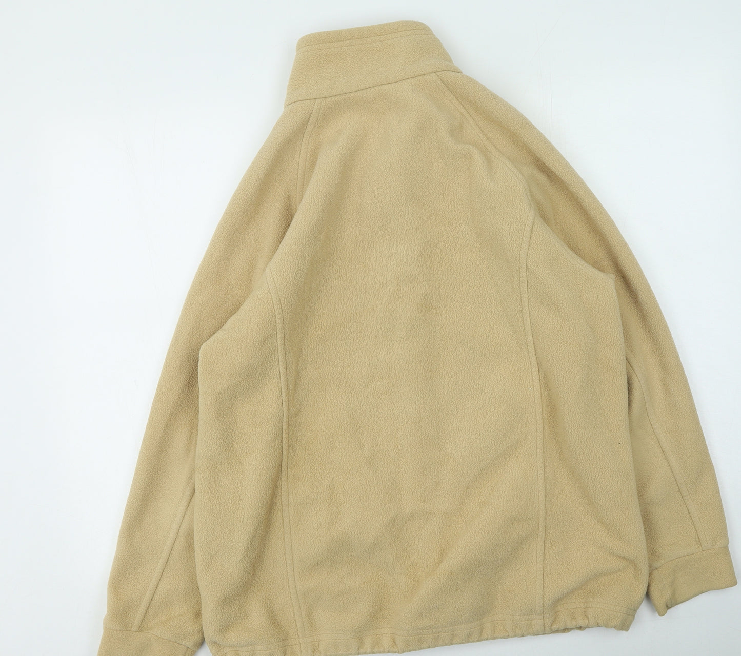 Marks and Spencer Womens Brown Round Neck  Polyester Full Zip Jumper Size 16
