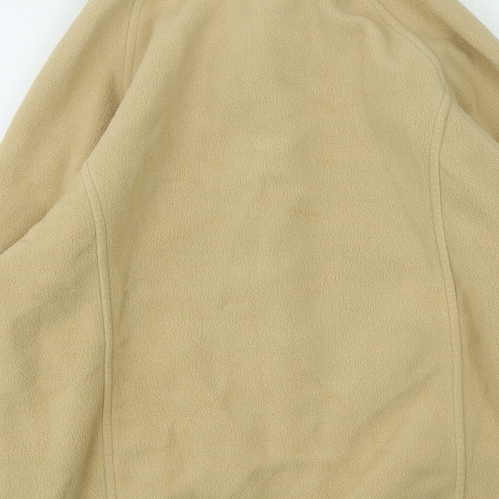 Marks and Spencer Womens Brown Round Neck  Polyester Full Zip Jumper Size 16