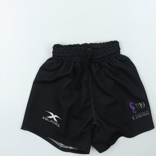 xblades Boys Black  Polyester Sweat Shorts Size L  Regular