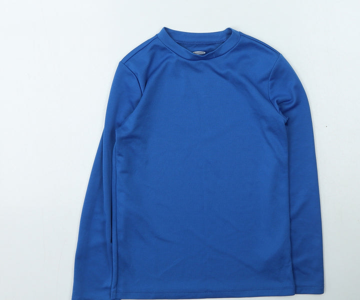 Old Navy Boys Blue  Polyester Basic Casual Size 8 Years Round Neck
