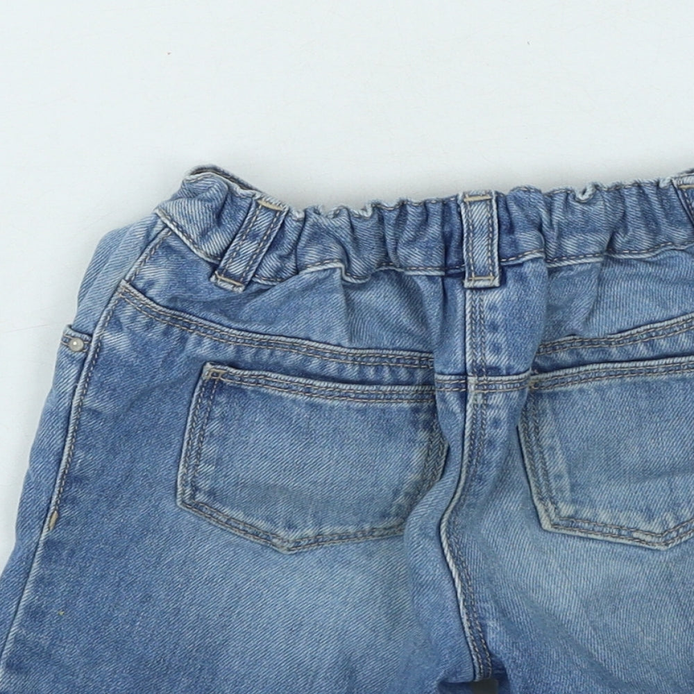 NEXT Girls Blue  Cotton Mom Shorts Size 5-6 Years  Regular