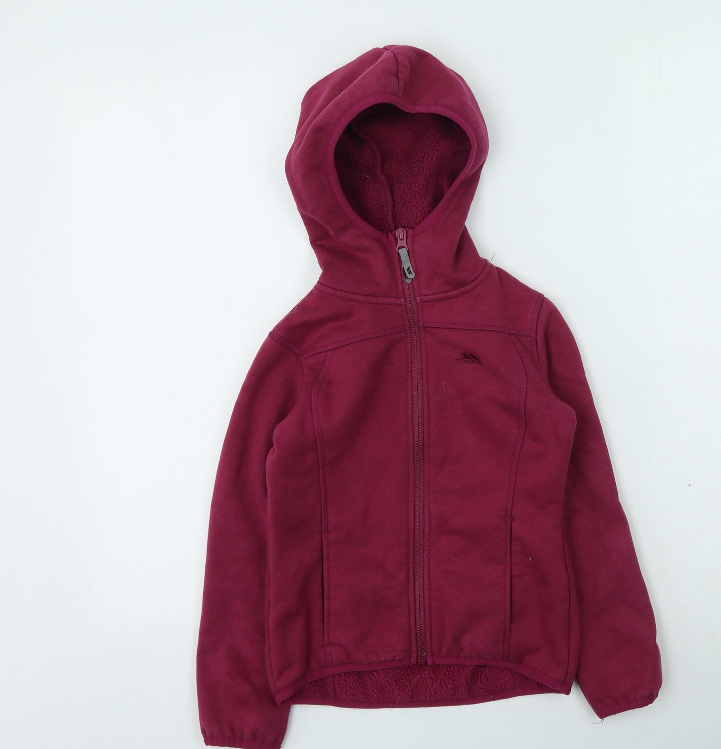 Trespass Girls Purple Round Neck  Polyester Full Zip Jumper Size 5-6 Years