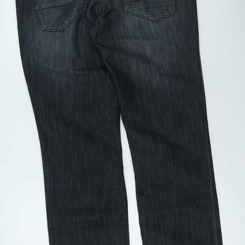 Preworn Mens Blue  Cotton Straight Jeans Size 34 in L32 in Regular