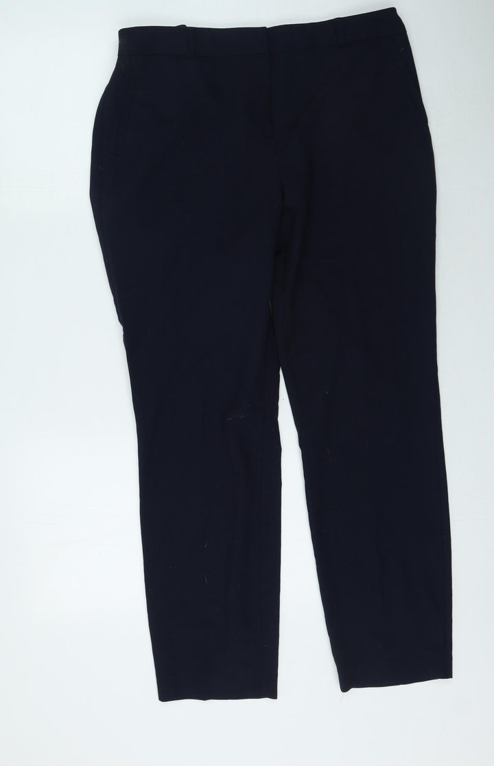 Dunnes Stores Womens Blue Polyester Trousers Size 14 L28 in Regular
