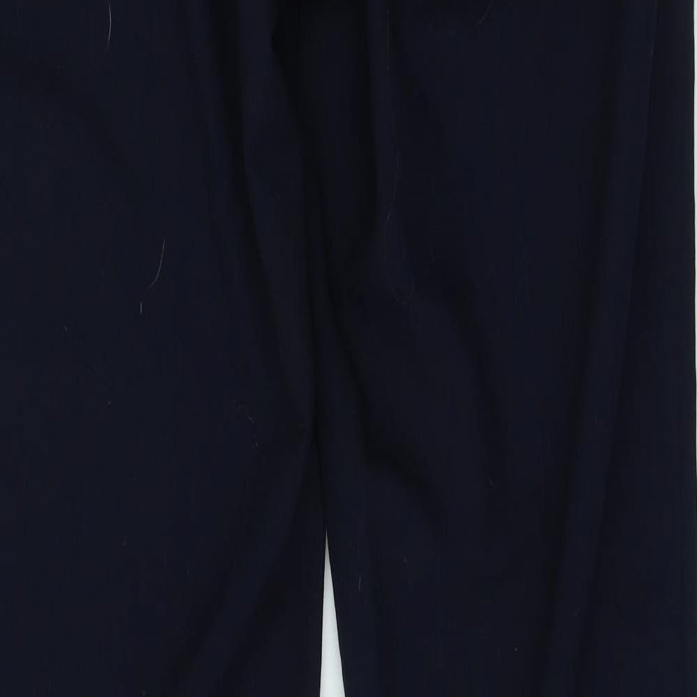 Dunnes Stores Womens Blue  Polyester Trousers  Size 14 L28 in Regular