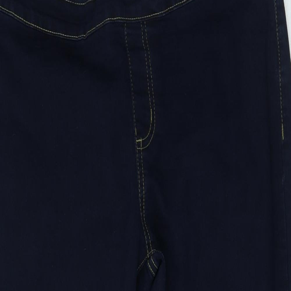 Boohoo Womens Blue  Cotton Jegging Jeans Size 16 L27 in Regular