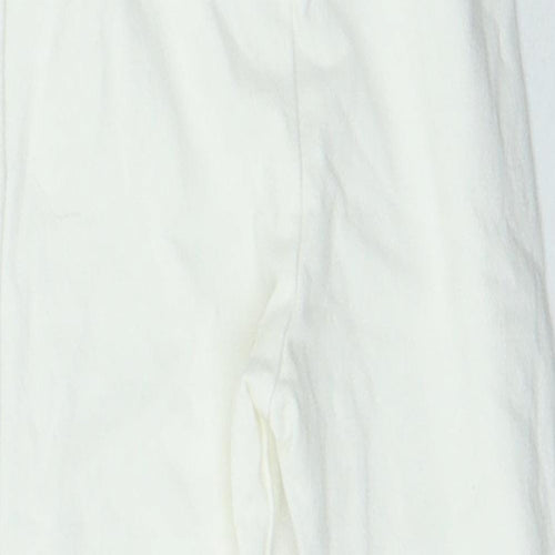 Dunnes Stores Girls White  Cotton Jogger Leggings Size 3-6 Months