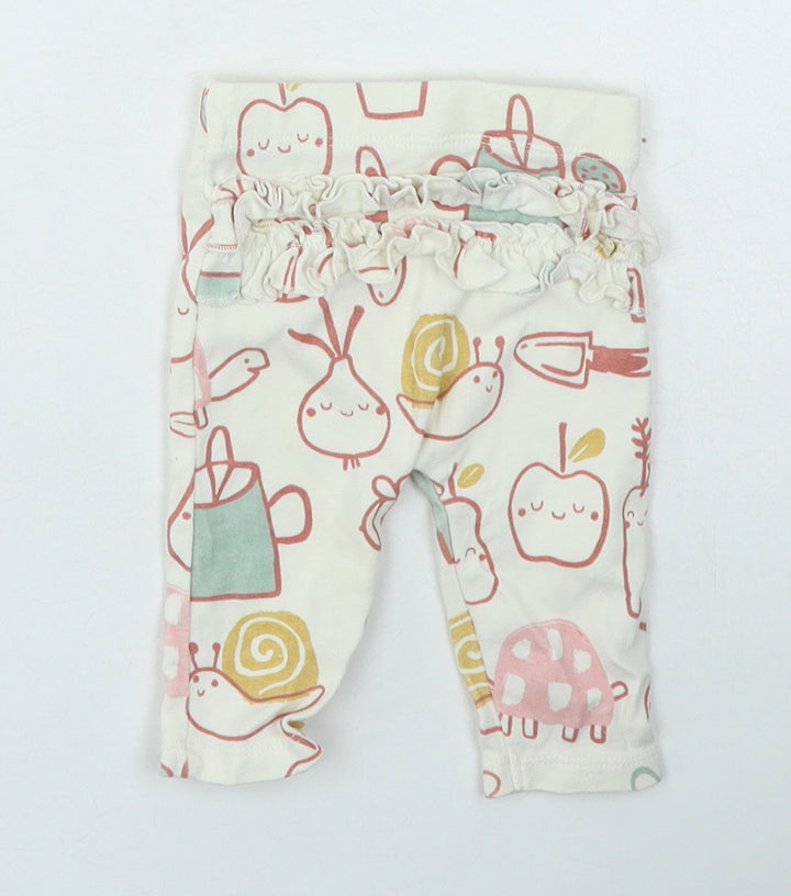 George  Girls Multicoloured  Cotton Jogger Jeans Size 0-3 Months