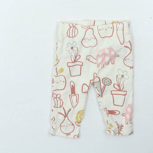 George  Girls Multicoloured  Cotton Jogger Jeans Size 0-3 Months