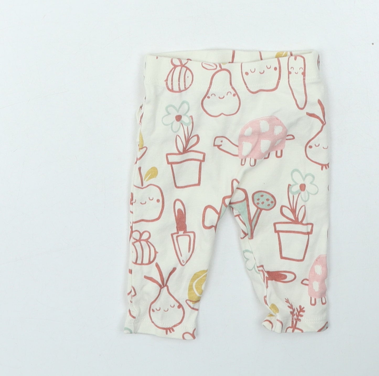 George  Girls Multicoloured  Cotton Jogger Jeans Size 0-3 Months