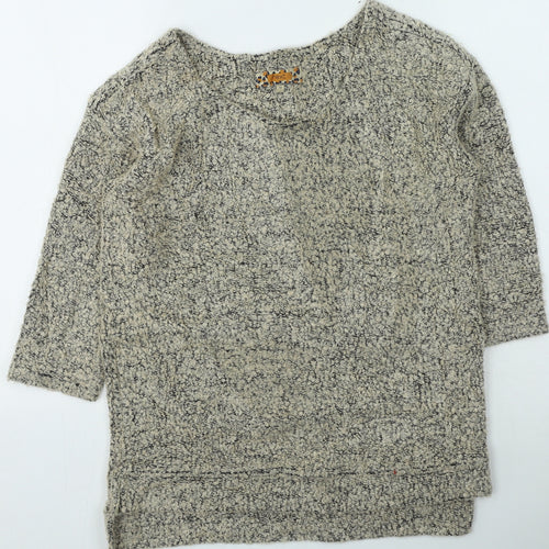 NEXT Womens Brown Round Neck  Acrylic Pullover Jumper Size 10