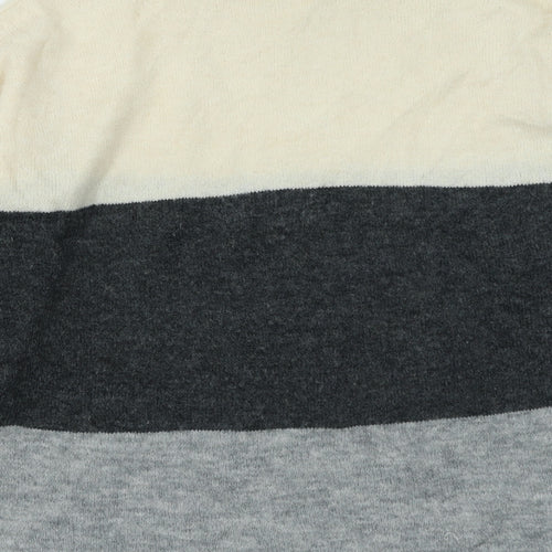 Brave Soul Womens Multicoloured High Neck  Acrylic Pullover Jumper Size M