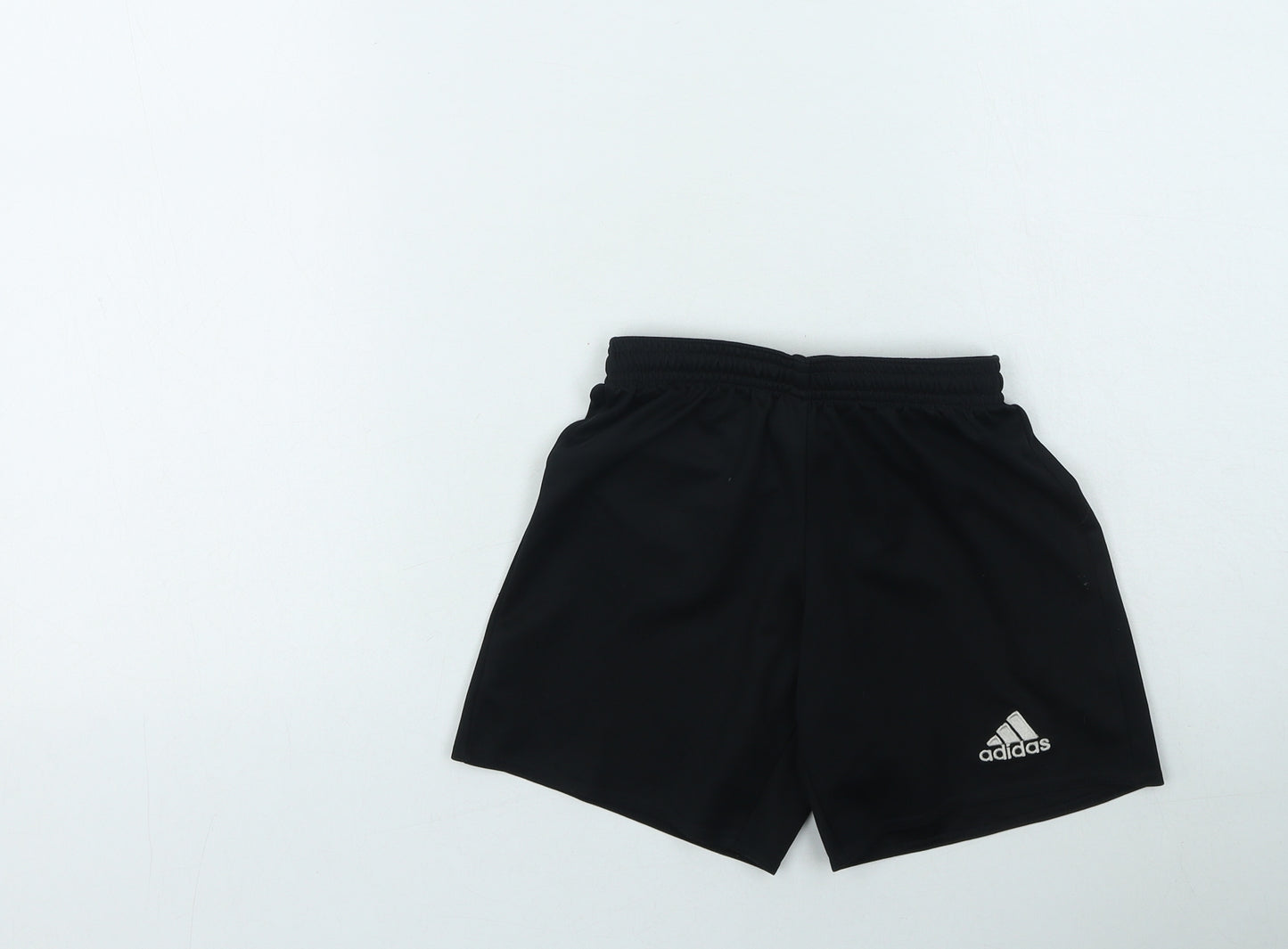 adidas Boys Black  Polyester Sweat Shorts Size 7-8 Years  Regular