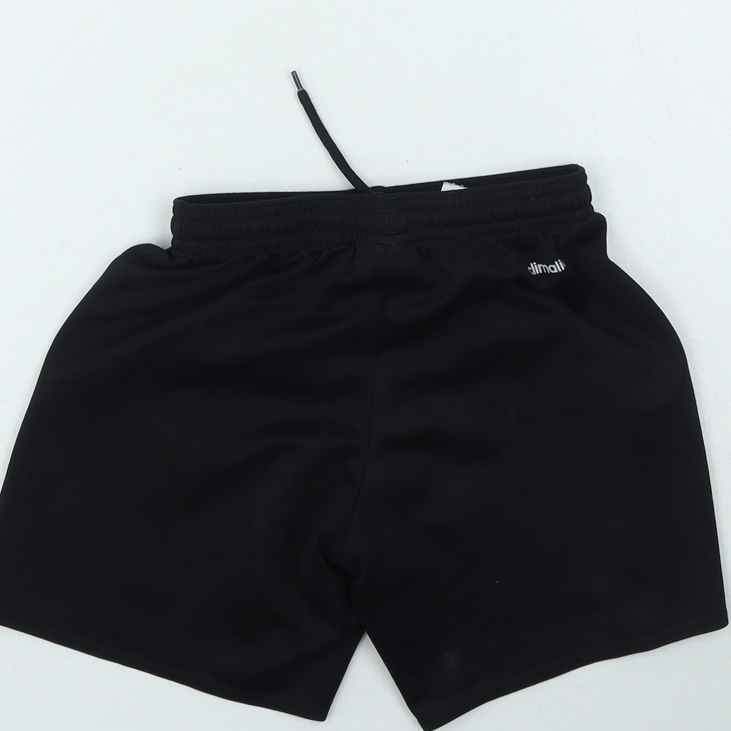 adidas Boys Black  Polyester Sweat Shorts Size 7-8 Years  Regular