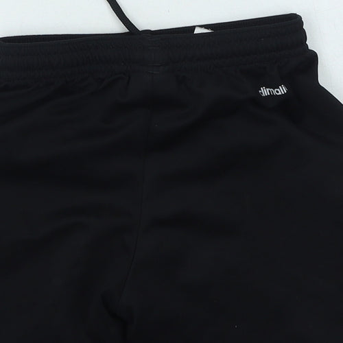 adidas Boys Black  Polyester Sweat Shorts Size 7-8 Years  Regular