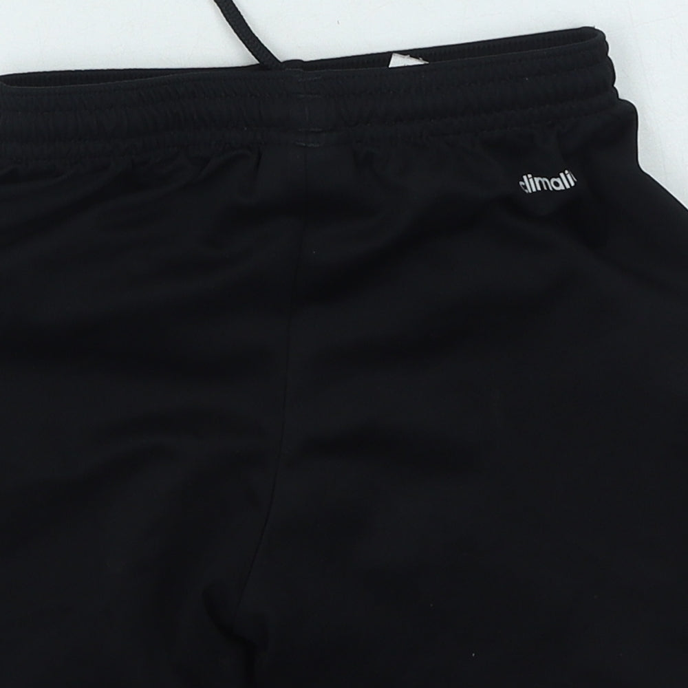 adidas Boys Black  Polyester Sweat Shorts Size 7-8 Years  Regular