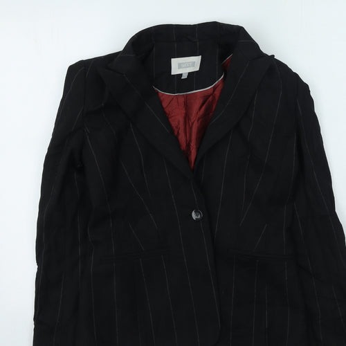 NEXT Womens Black Striped Jacket Size 8