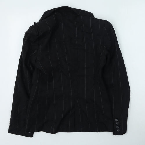 NEXT Womens Black Striped Jacket Size 8