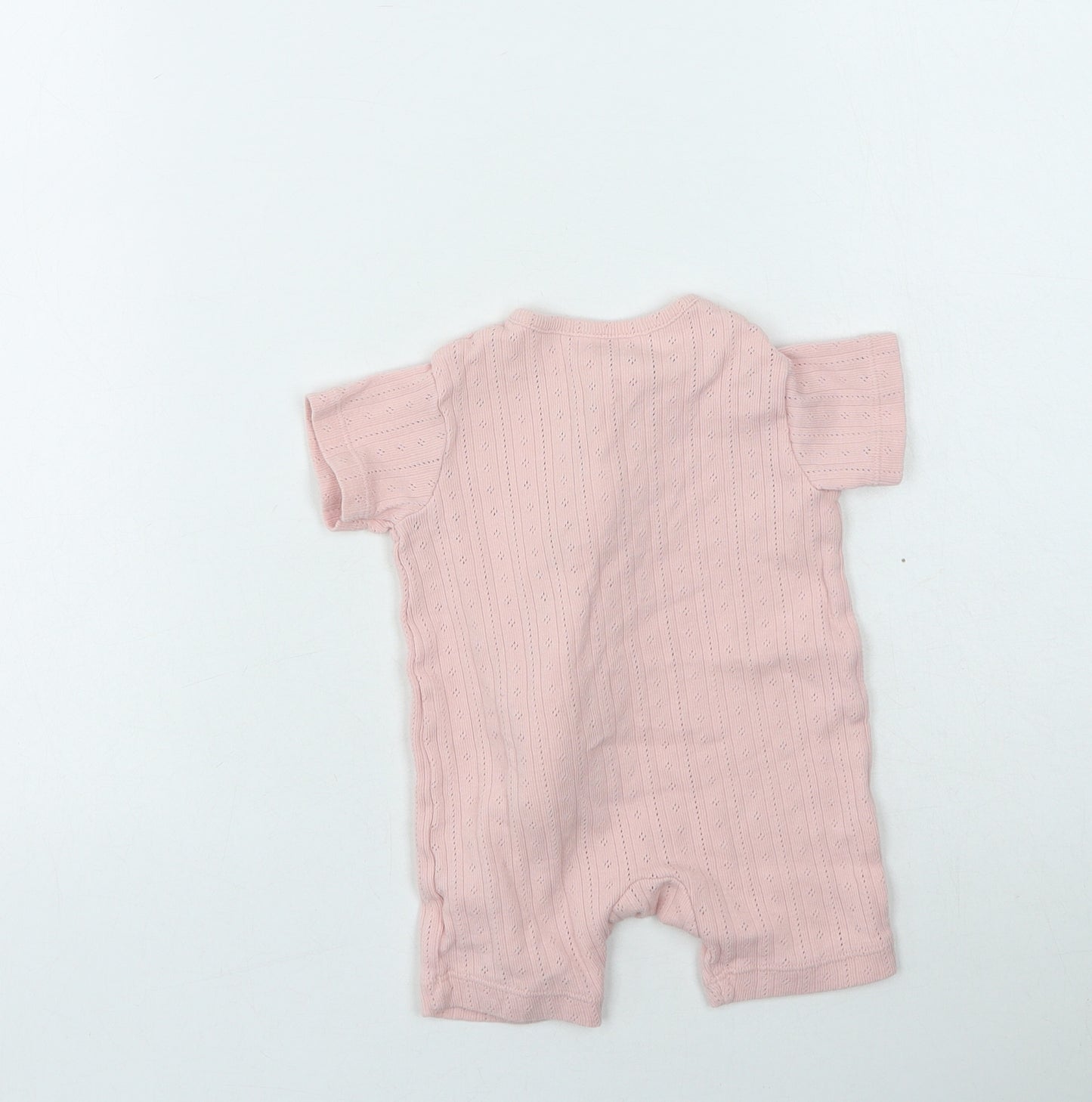 George Girls Pink Cotton Romper One-Piece Size 3-6 Months