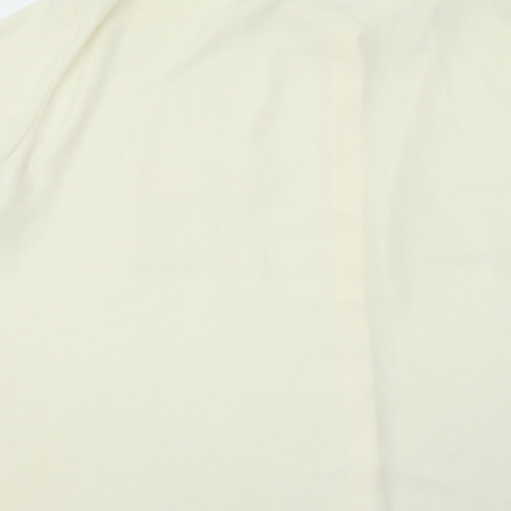 Marks and Spencer Womens Beige Polyester Basic Button-Up Size 22 Collared