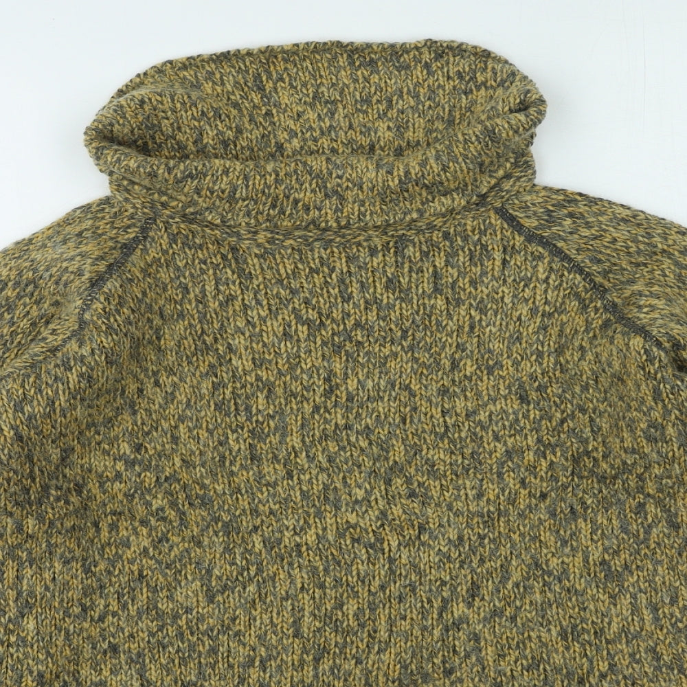 la confidence Womens Yellow Roll Neck Acrylic Pullover Jumper Size M