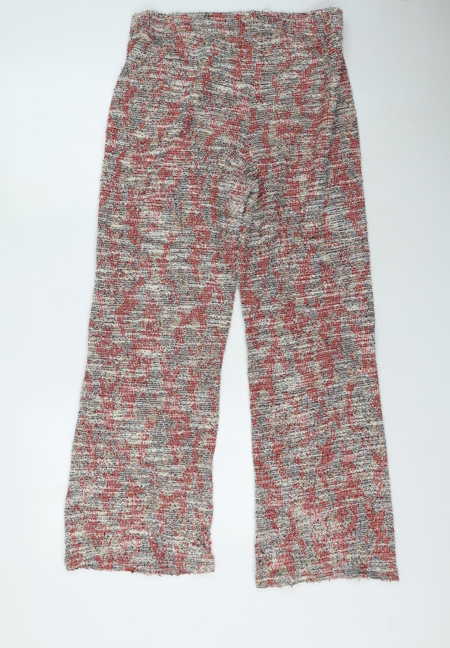 Zara Womens Multicoloured Cotton Trousers Size L L30 in Regular