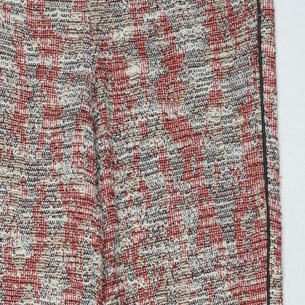 Zara Womens Multicoloured Cotton Trousers Size L L30 in Regular