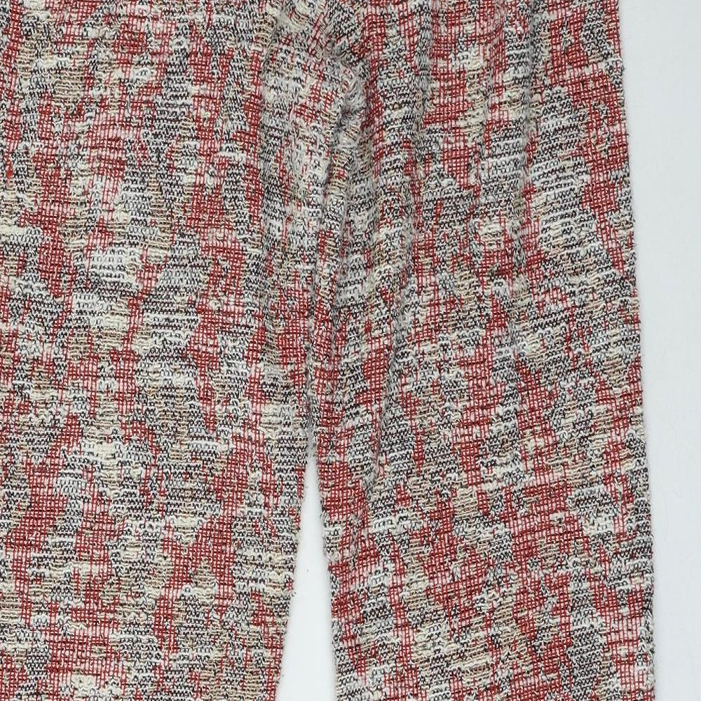 Zara Womens Multicoloured Cotton Trousers Size L L30 in Regular