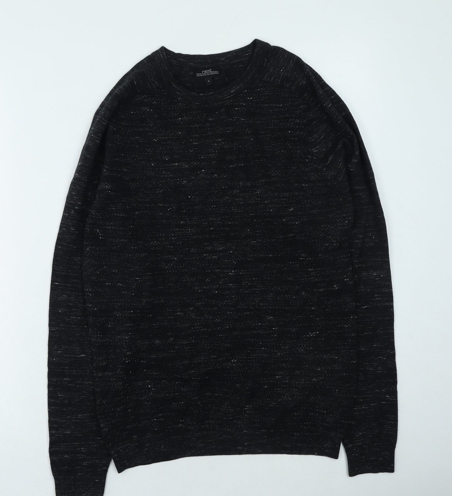 NEXT Mens Grey Round Neck Cotton Pullover Jumper Size S