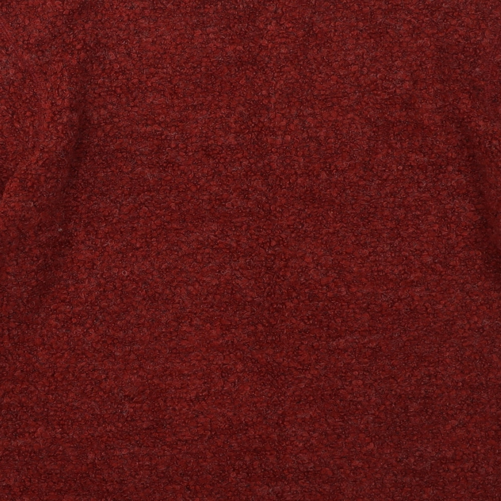 Marks and Spencer Womens Red Round Neck Acrylic Pullover Jumper Size 14